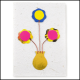 Metal Wire Flower Vase Card