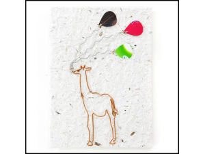 Metal Wire Celebration Giraffe Card