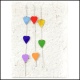 Metal Wire Heart Strings Card