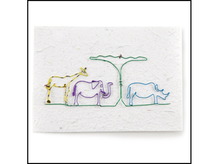 Metal Wire Safari Card