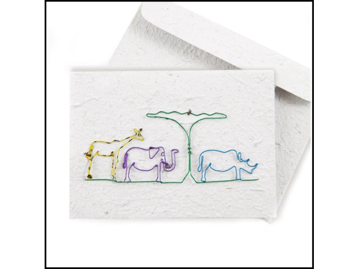 Metal Wire Safari Card