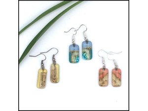 Rectangle Glass Earrings