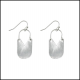Hinged Padlock Earrings - Silver