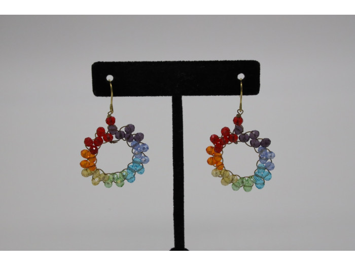 Rainbow Circle Earrings 