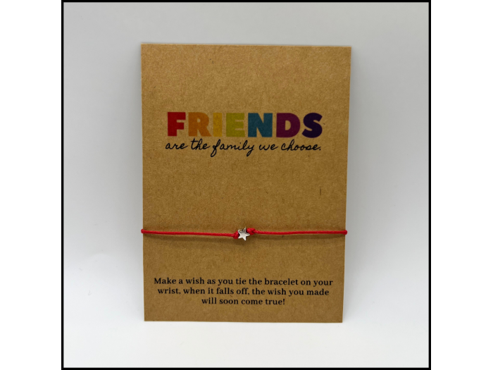 Friends Are The Family We Choose Wish Bracelet